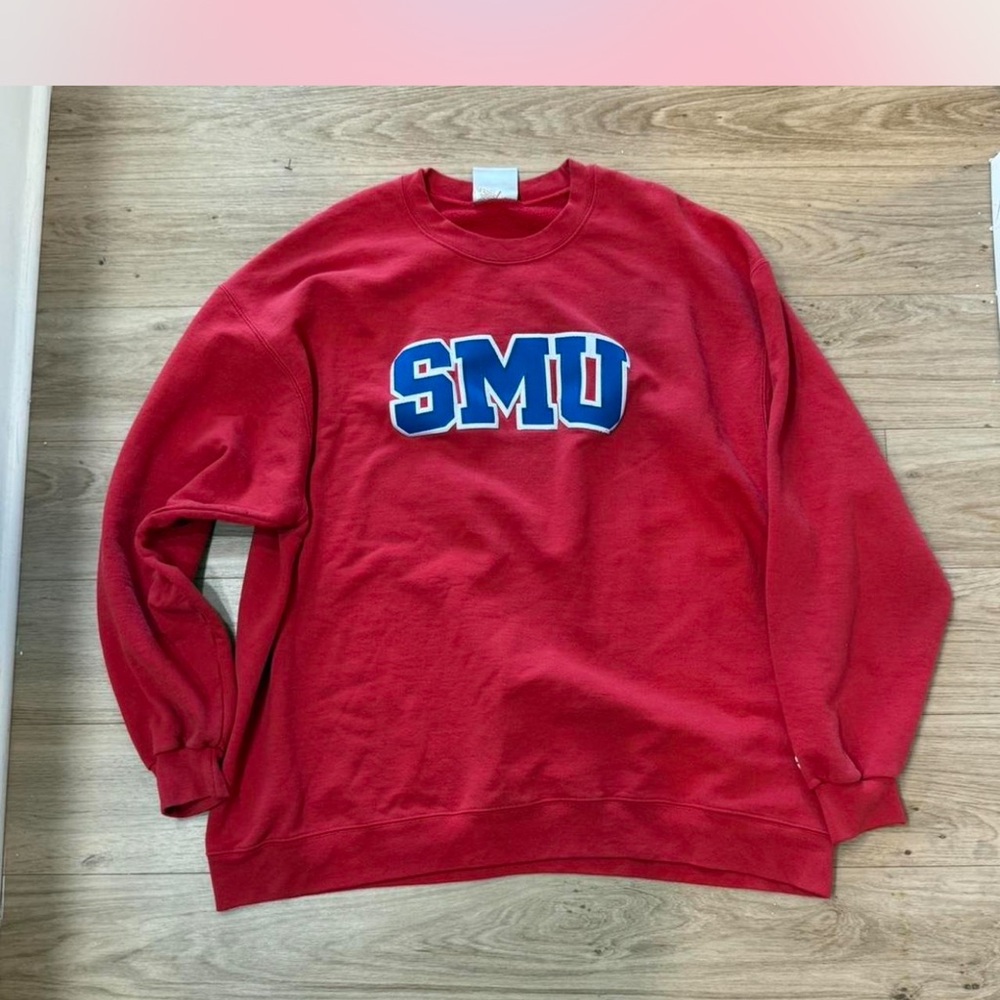 Vintage Champion SMU Sweatshirt oversized Mens Embroidered Patches